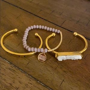 Stack of 3 Kinsley Armelle bracelets